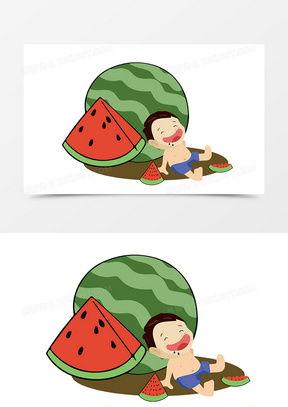 吃西瓜的小瓜,夏日小瓜的甜蜜西瓜之旅